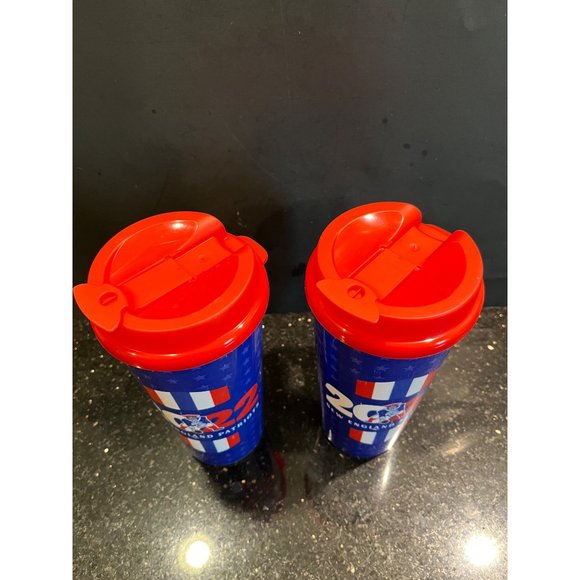 New England Patriots 22 Oz Hot or Cold Beverage Mugs Set of 2 - Picture 4 of 11